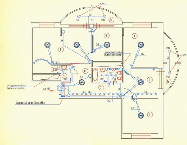 Схема проекта электрики загородного дома